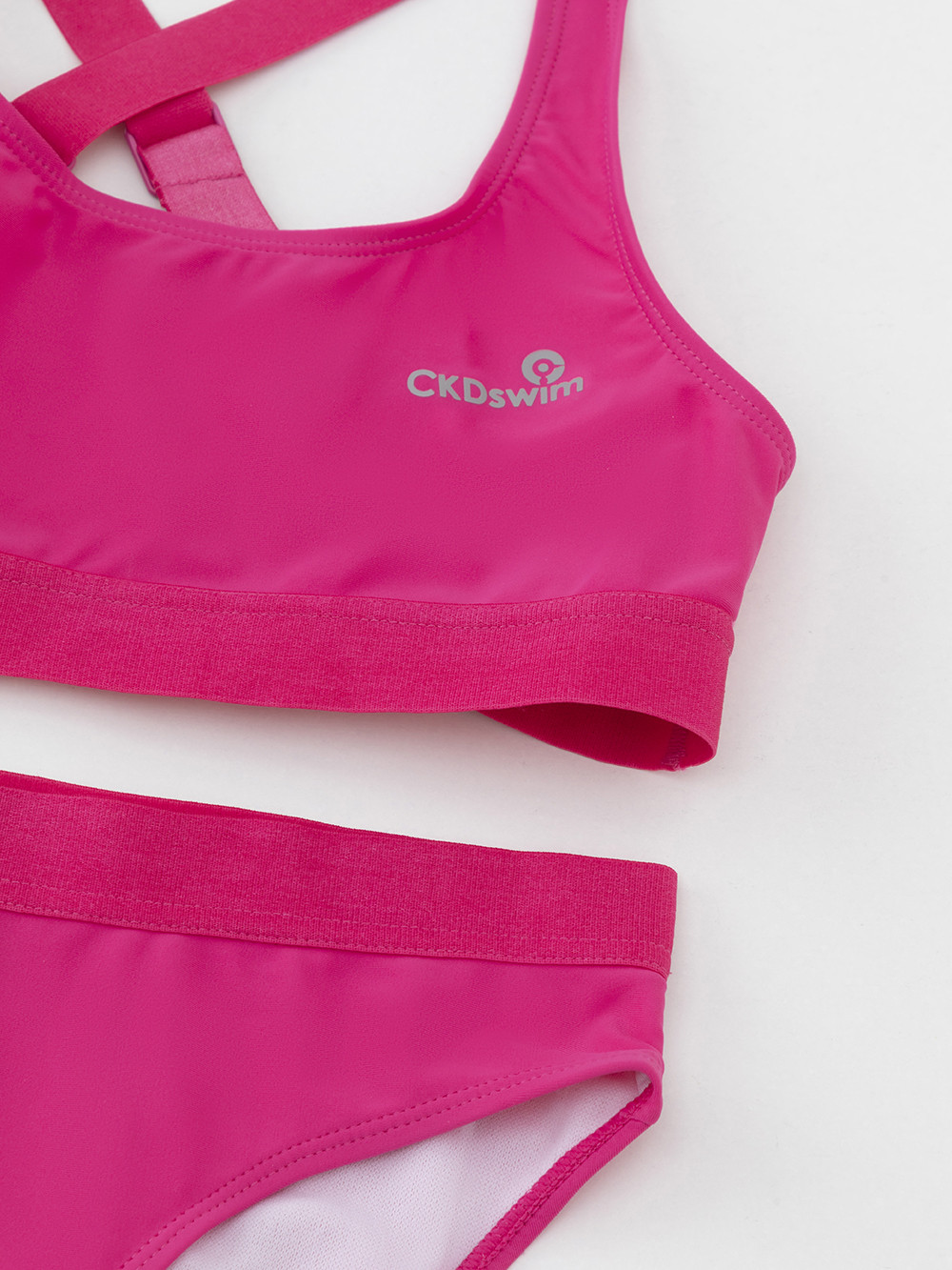 Купальник для девочки, артикул: ТК 17016/3 ФВ, цвет: ярко-розовый, фото 2