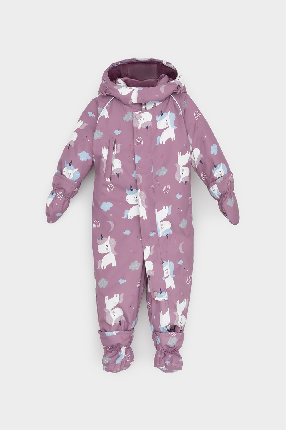 Комбинезоны утепленные для девочки, артикул: ВК 60113/н/6 УЗГ, цвет: фиолетовый, фото 2