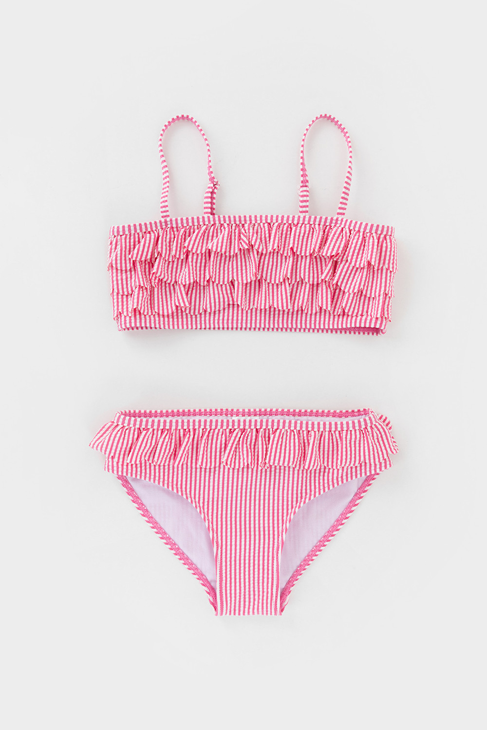 Купальник для девочки, артикул: ТК 17013/1н ФВ, цвет: ярко-розовый, фото 2