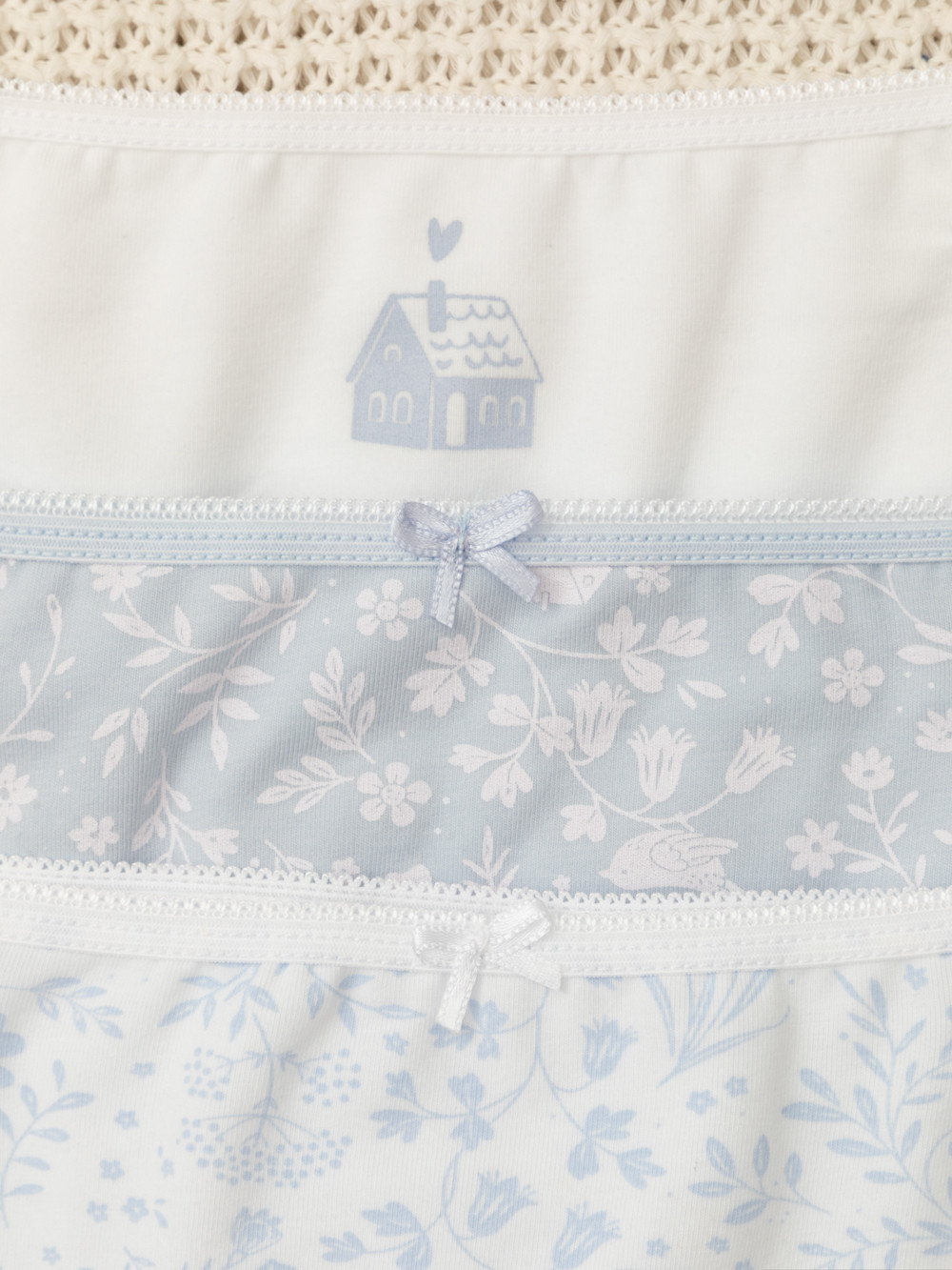 Трусы для девочки, артикул: К 1964-3уп, цвет: голубой, фото 2