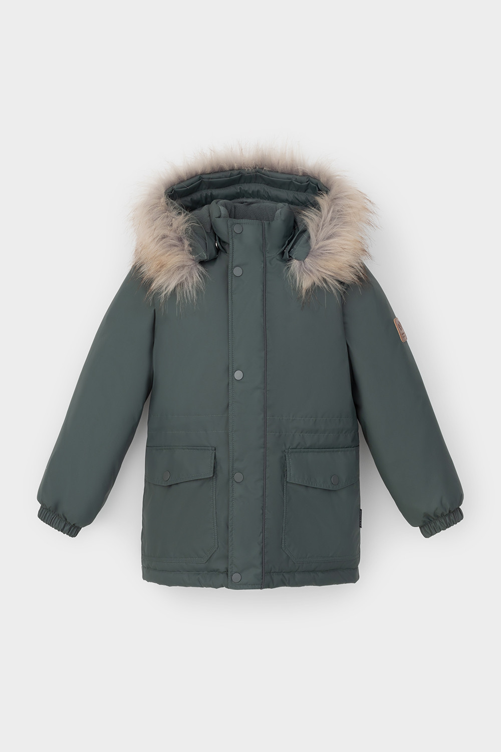 Пальто, плащи для мальчика, артикул: ВК 36096/8 УЗГ (122-158), цвет: зеленый, фото 2