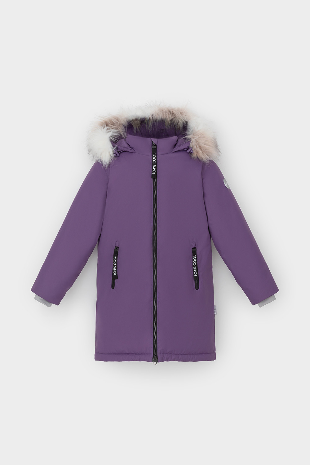 Пальто для девочки, артикул: ВК 38109/1 УЗГ, цвет: фиолетовый, фото 2