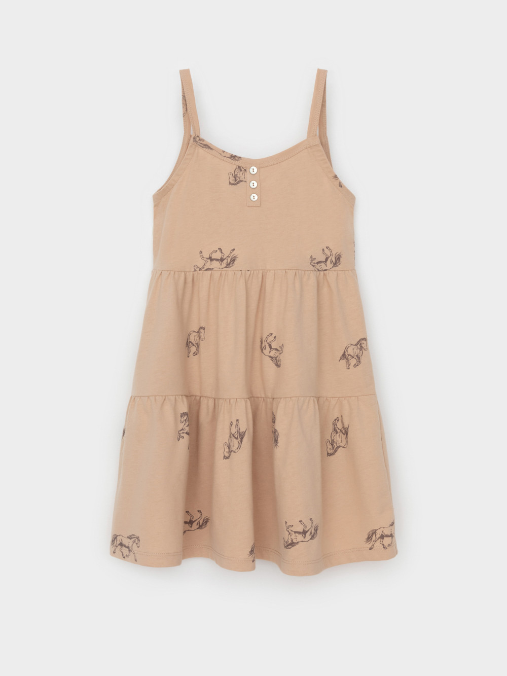 Сарафан для девочки, артикул: КР 5796, цвет: бежевый, фото 2