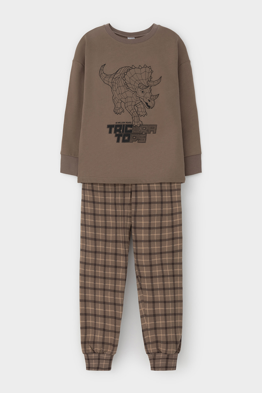 Пижама для мальчика, артикул: К 1567, цвет: коричневый, фото 2