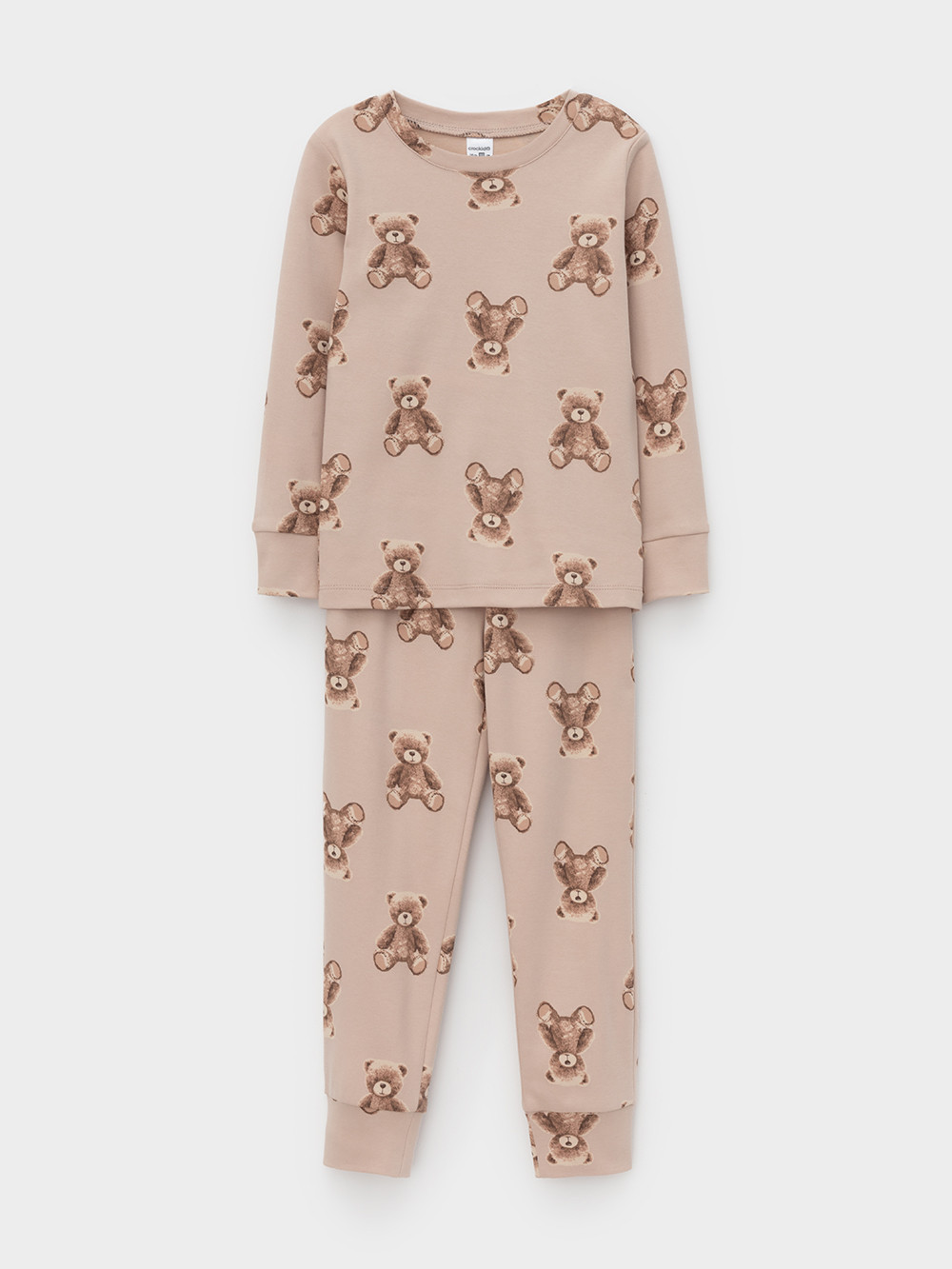 Пижама для девочки, артикул: К 1552, цвет: светло-бежевый, фото 2