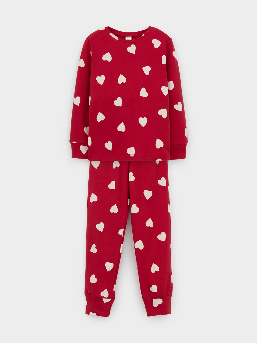 Пижама для девочки, артикул: МП 1552-1, цвет: красный, фото 2