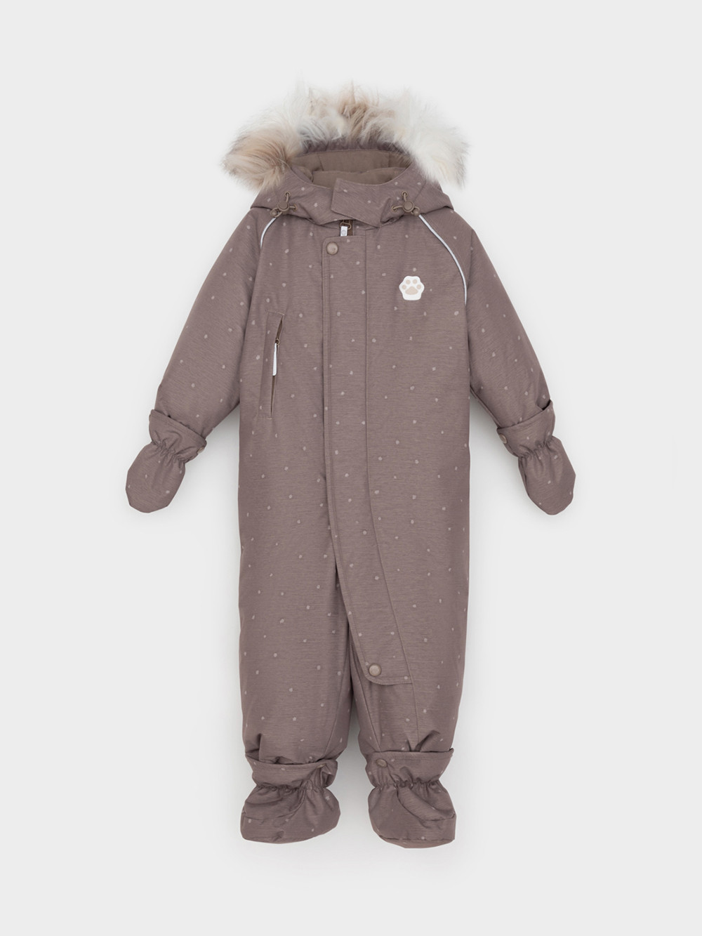 Комбинезоны утепленные для девочки, артикул: ВК 60103/н/8 УЗГ, цвет: коричневый, фото 2