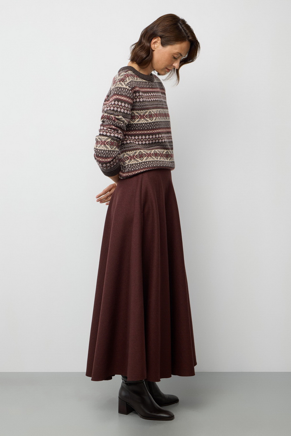 Юбки женские для мам, артикул: ЕТ 70005, цвет: бордовый, фото 2