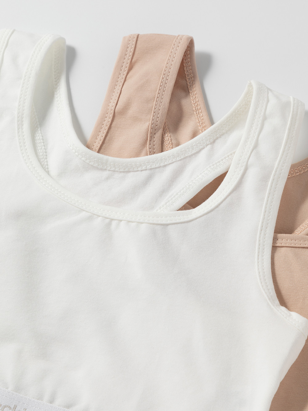 Майки для девочки, артикул: К 1198-2уп, цвет: бежевый, фото 2