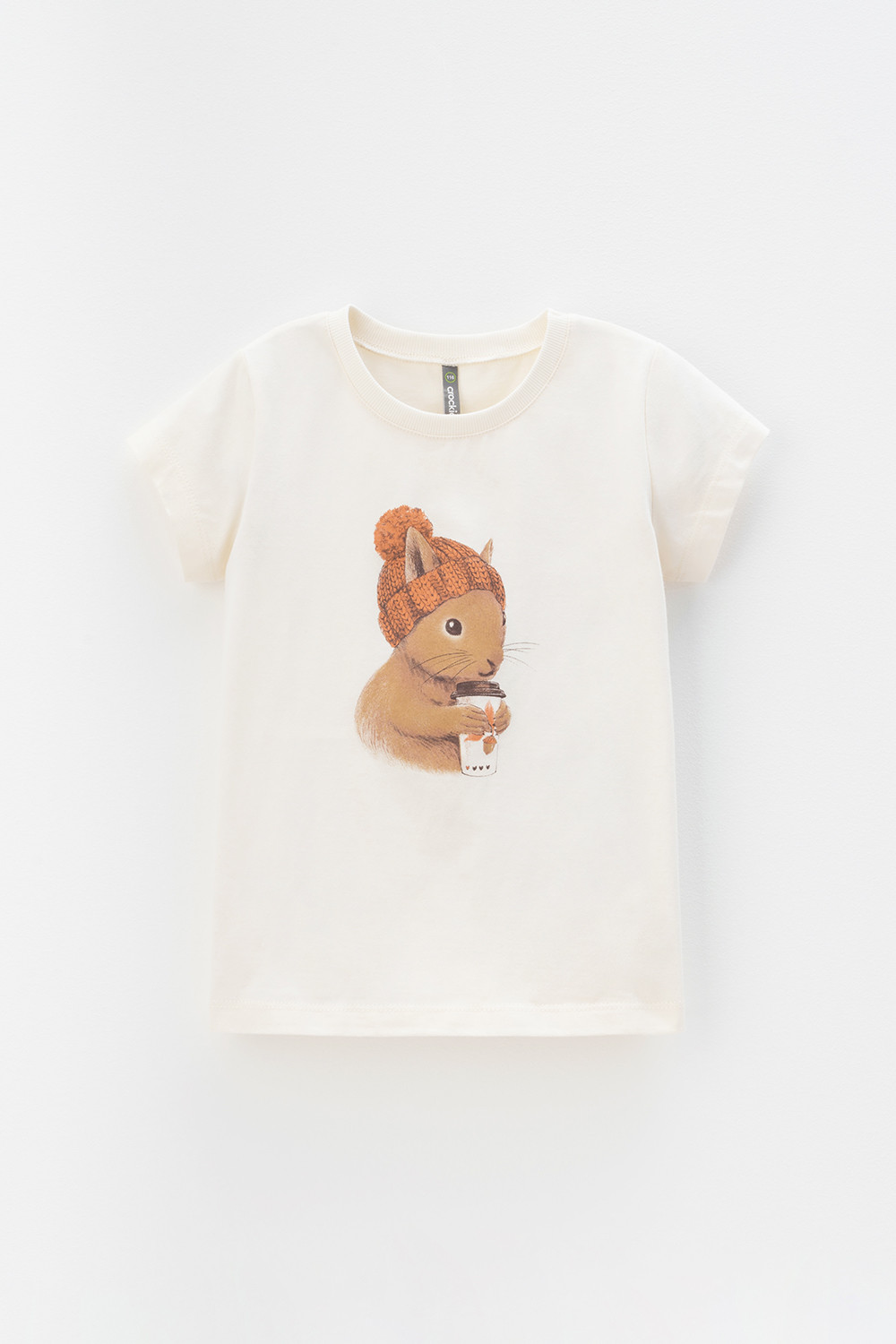 Футболка для девочки, артикул: КР 302185, цвет: бежевый, фото 2