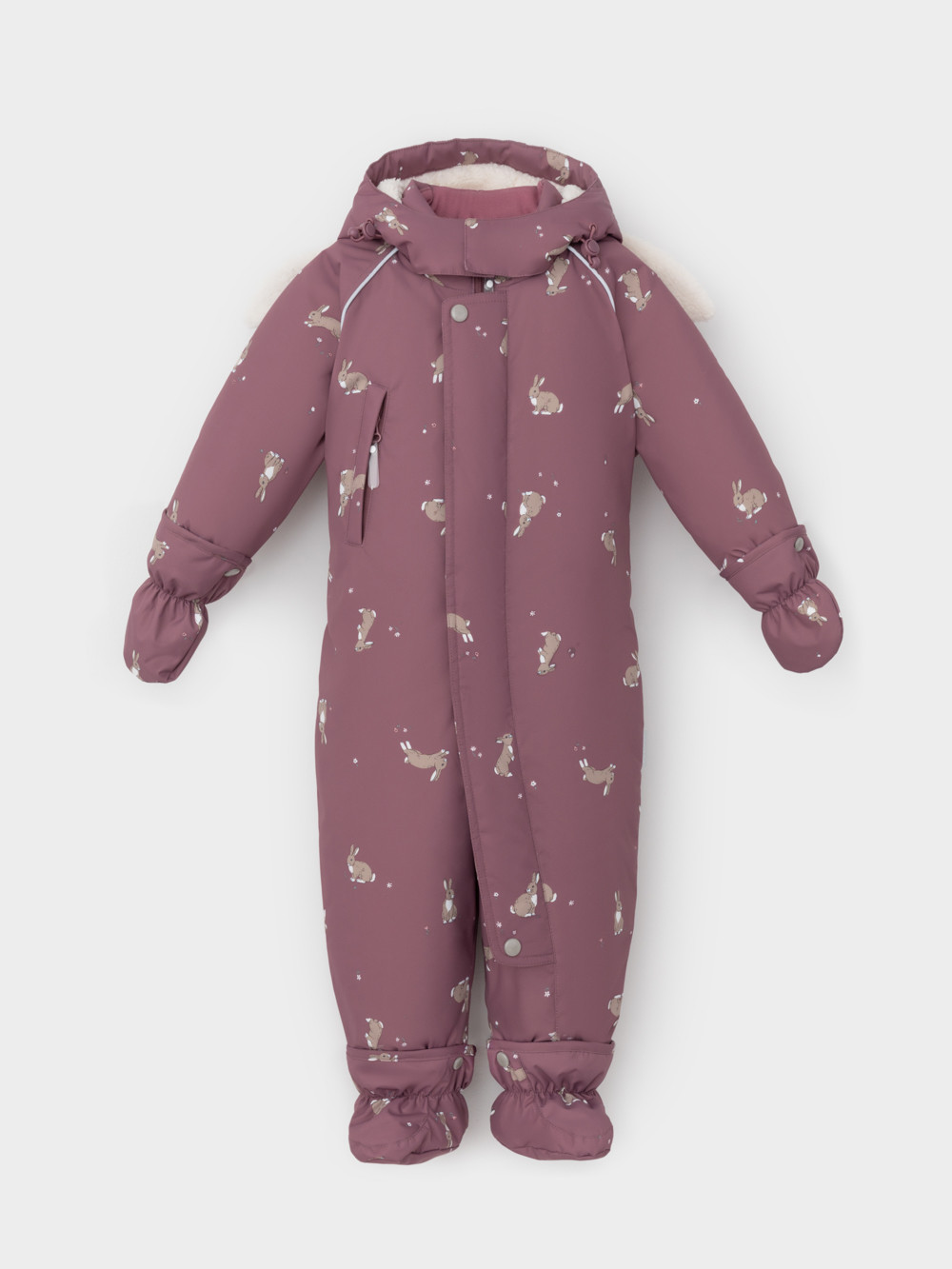 Комбинезоны утепленные для девочки, артикул: ВК 60131/н/3 УЗГ, цвет: бежевый, фото 2