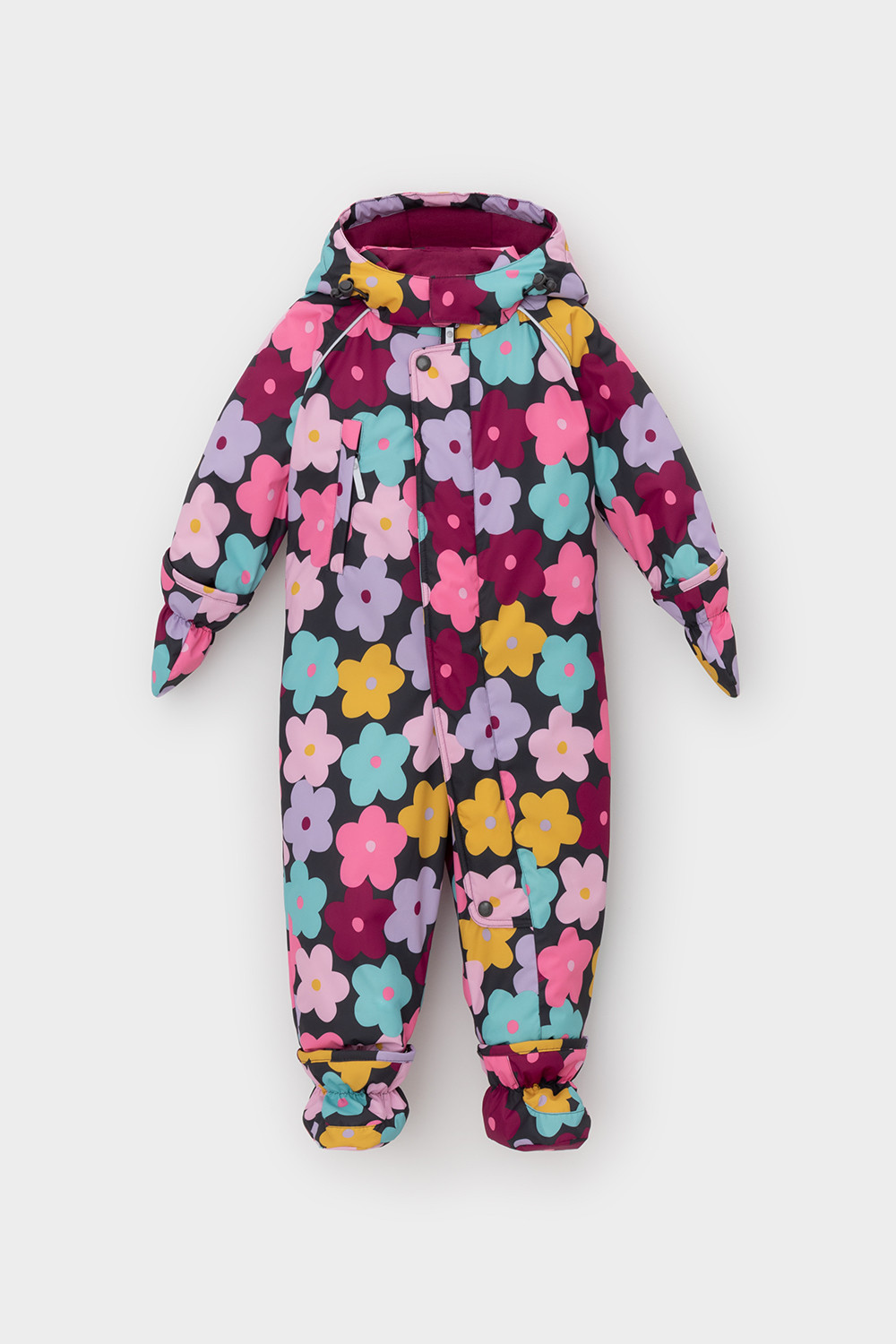 Комбинезоны утепленные для девочки, артикул: ВК 60032/н/47 Ал, цвет: серый, фото 2