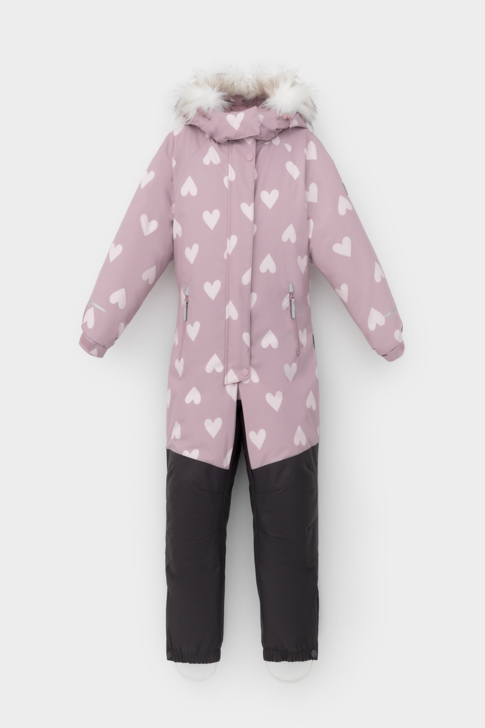 Комбинезоны утепленные для девочки, артикул: ВК 60120/н/1 ГР, цвет: фиолетовый, фото 2