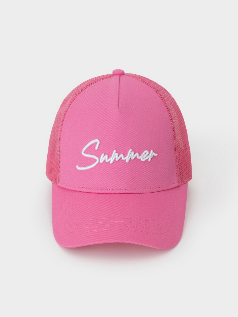 Кепка для девочки, артикул: ТК 80106, цвет: ярко-розовый, фото 2