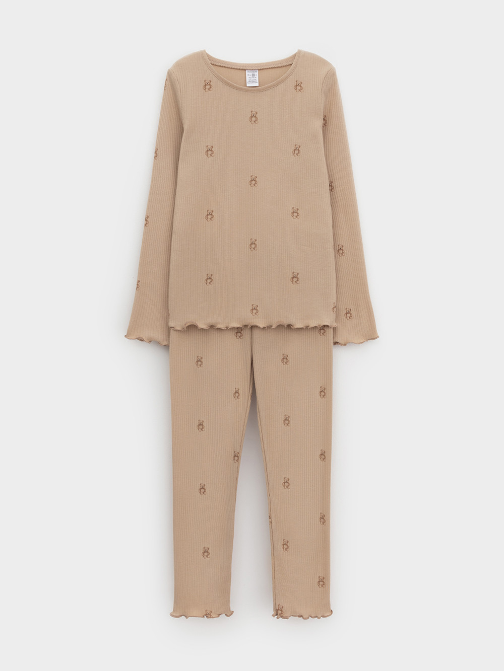 Пижама для девочки, артикул: К 1618, цвет: бежевый, фото 2