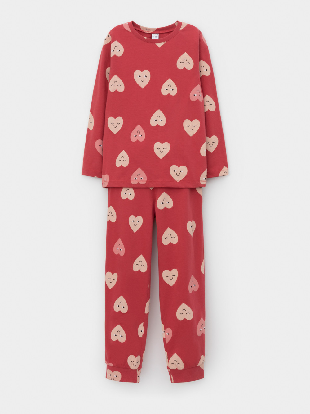 Пижама для девочки, артикул: К 1561, цвет: бордовый, фото 2