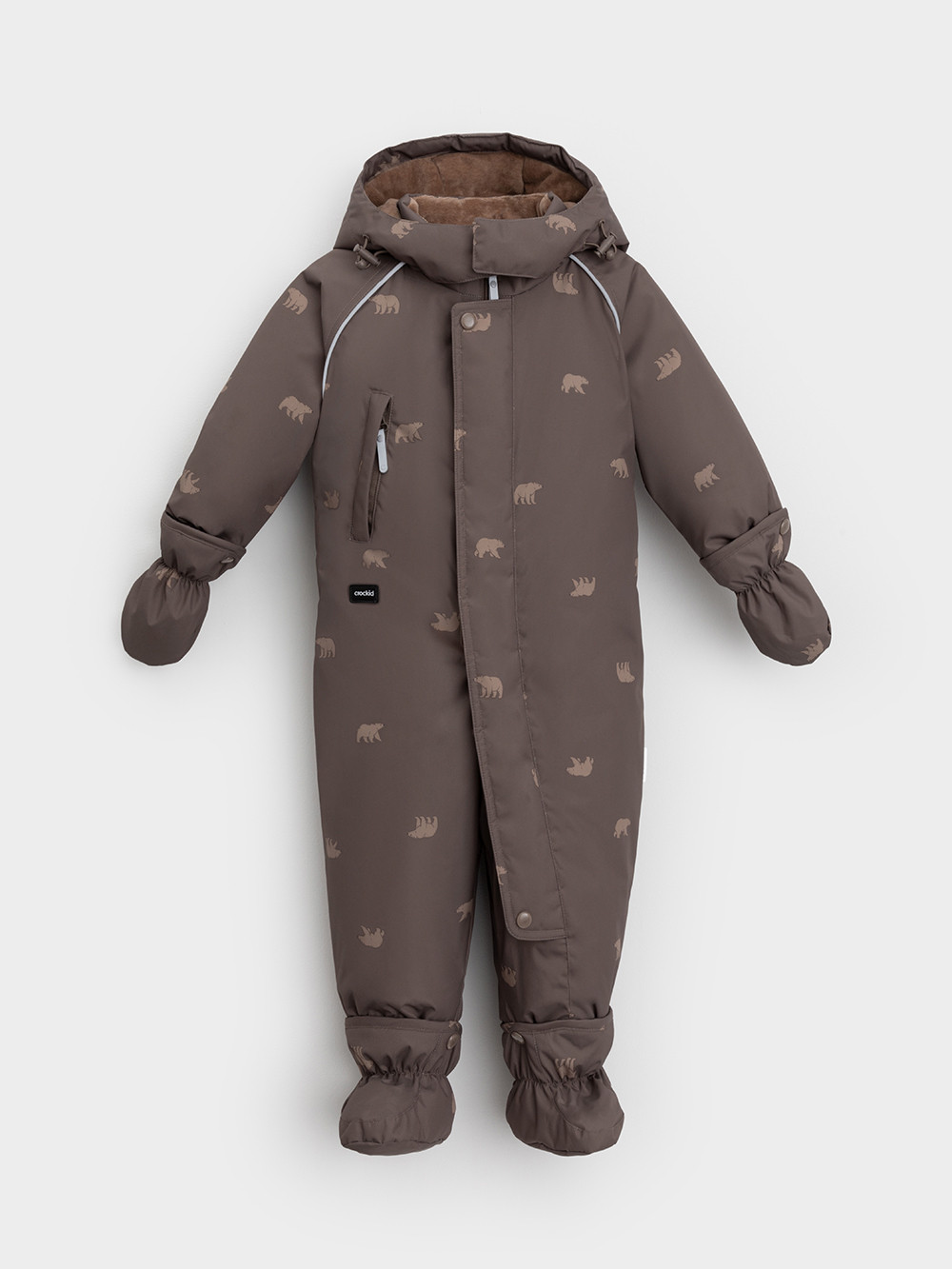 Комбинезоны утепленные для мальчика, артикул: ВК 60133/н/1 УЗГ, цвет: коричневый, фото 2