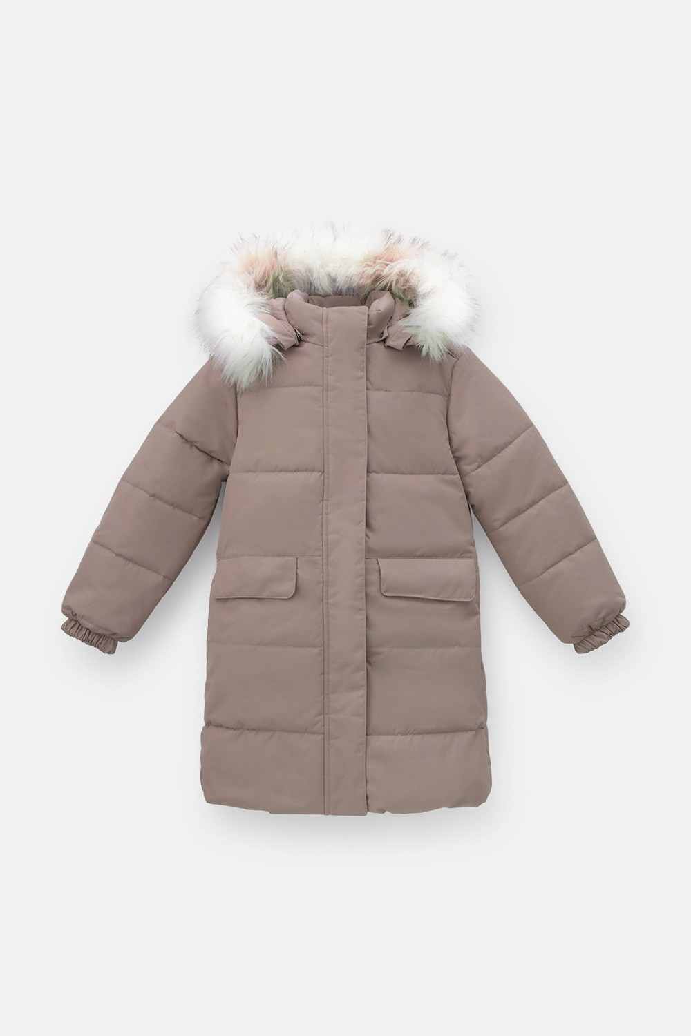 Пальто для девочки, артикул: ВК 38094/5 УЗГ, цвет: коричневый, фото 2