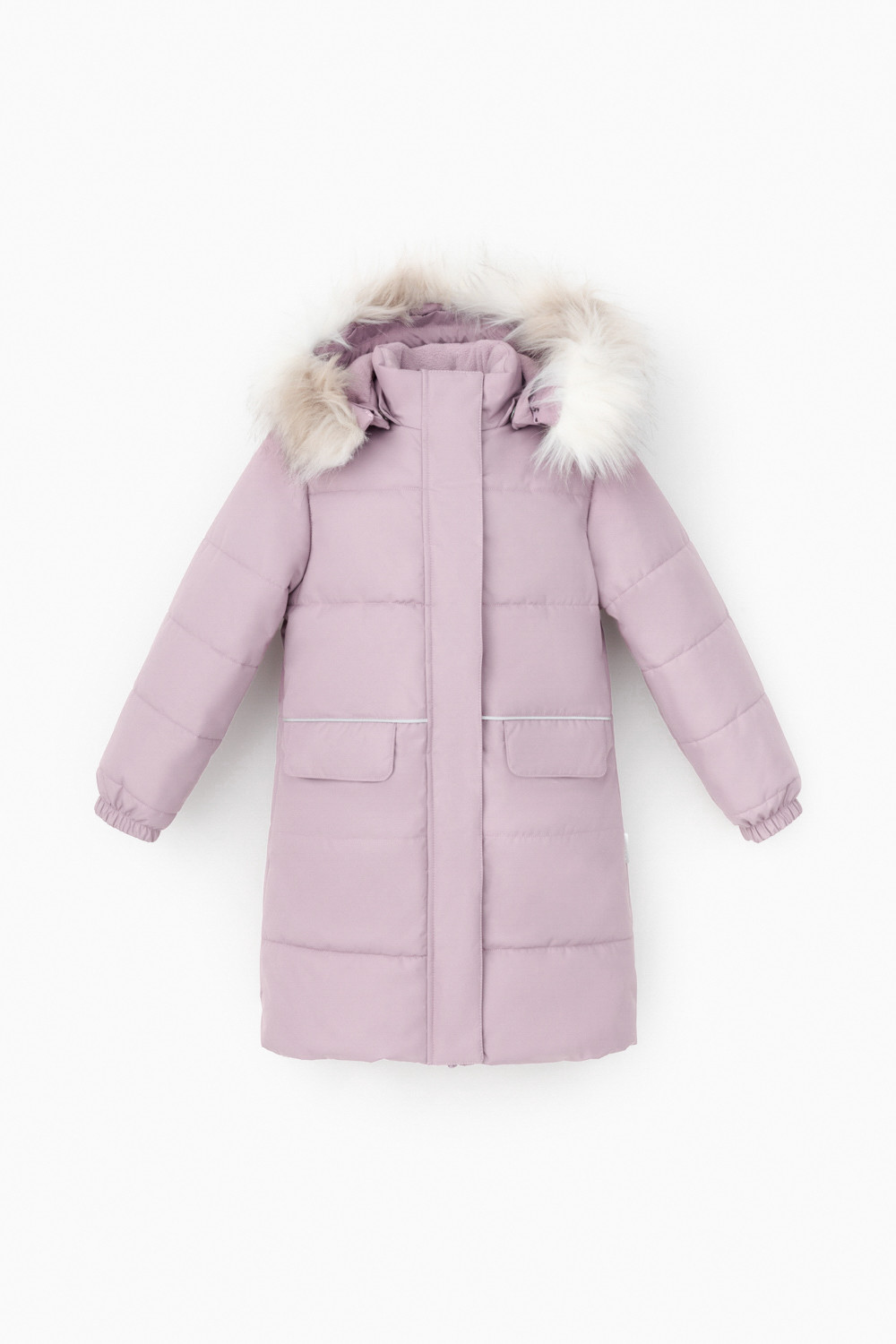 Пальто для девочки, артикул: ВК 38094/6 УЗГ, цвет: розовый, фото 2