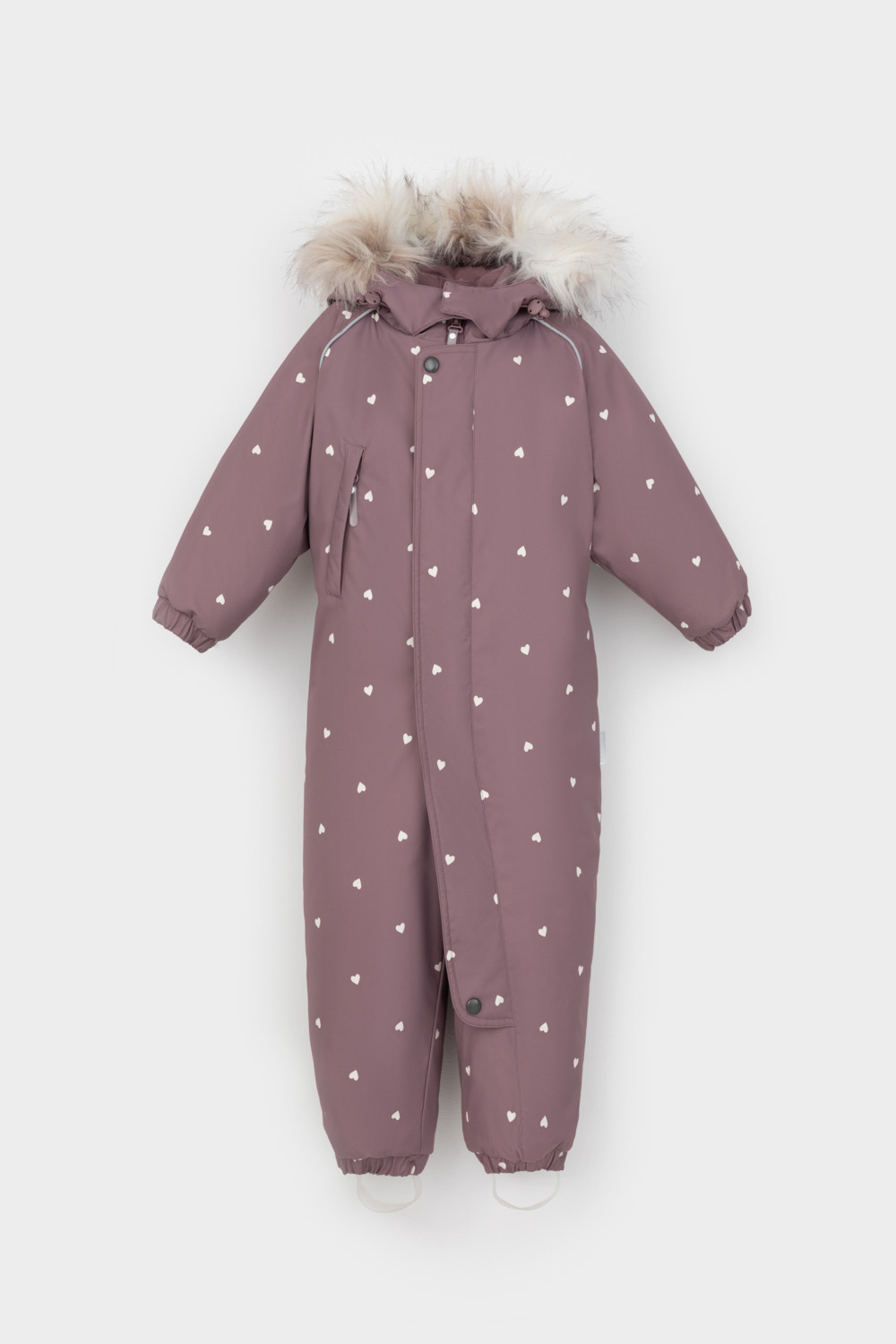 Комбинезоны утепленные для девочки, артикул: ВК 60105/н/13 ГР, цвет: фиолетовый, фото 2