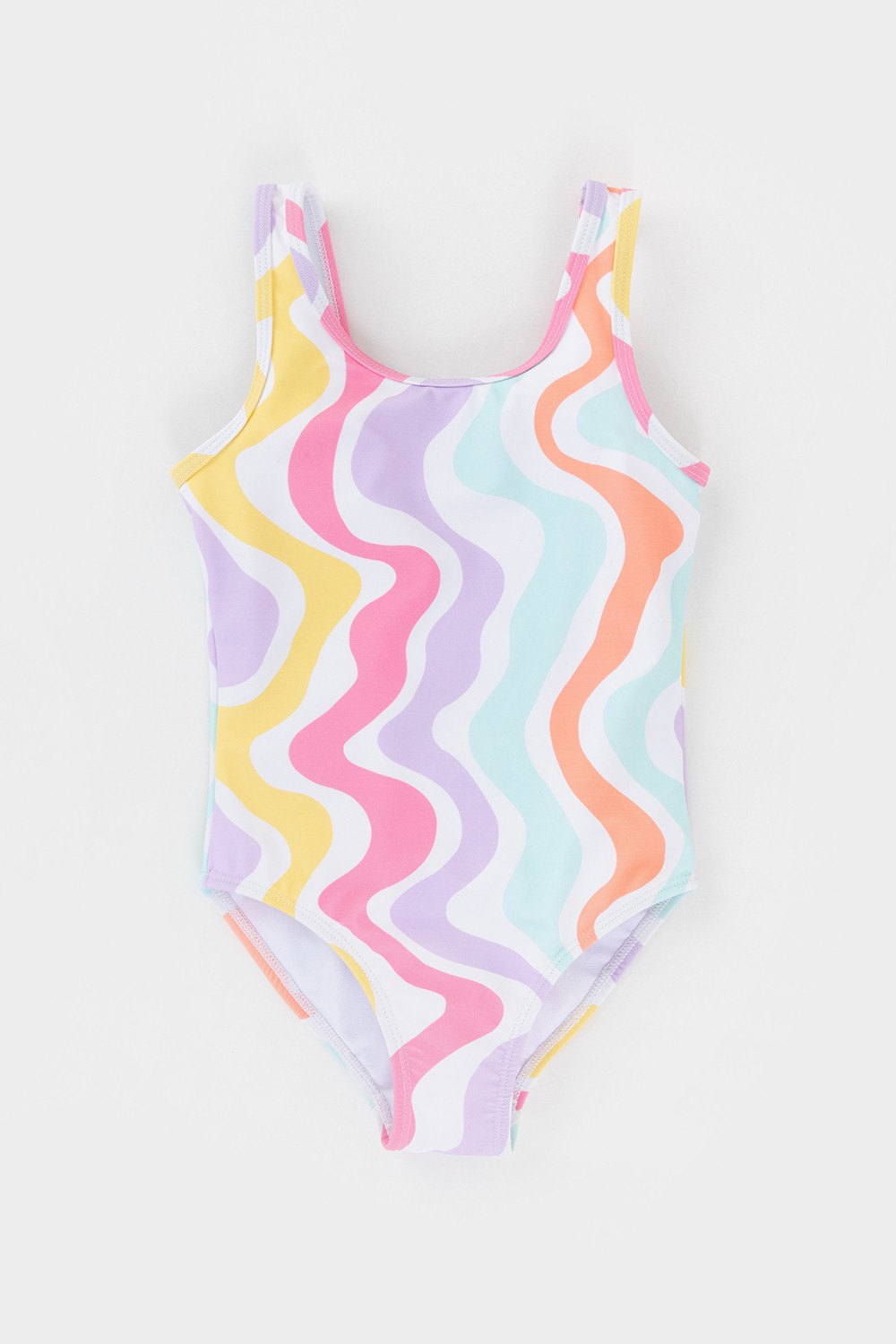 Купальник для девочки, артикул: ТК 16006/15н ФВ, цвет: белый, фото 2