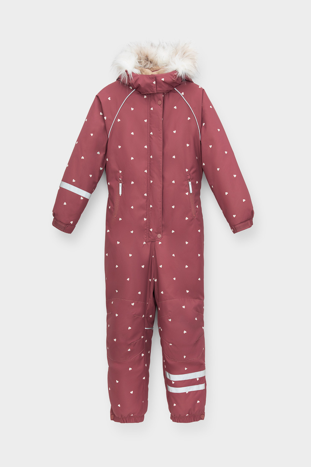 Комбинезоны утепленные для девочки, артикул: ВК 60096/н/1 ГР, цвет: бордовый, фото 2