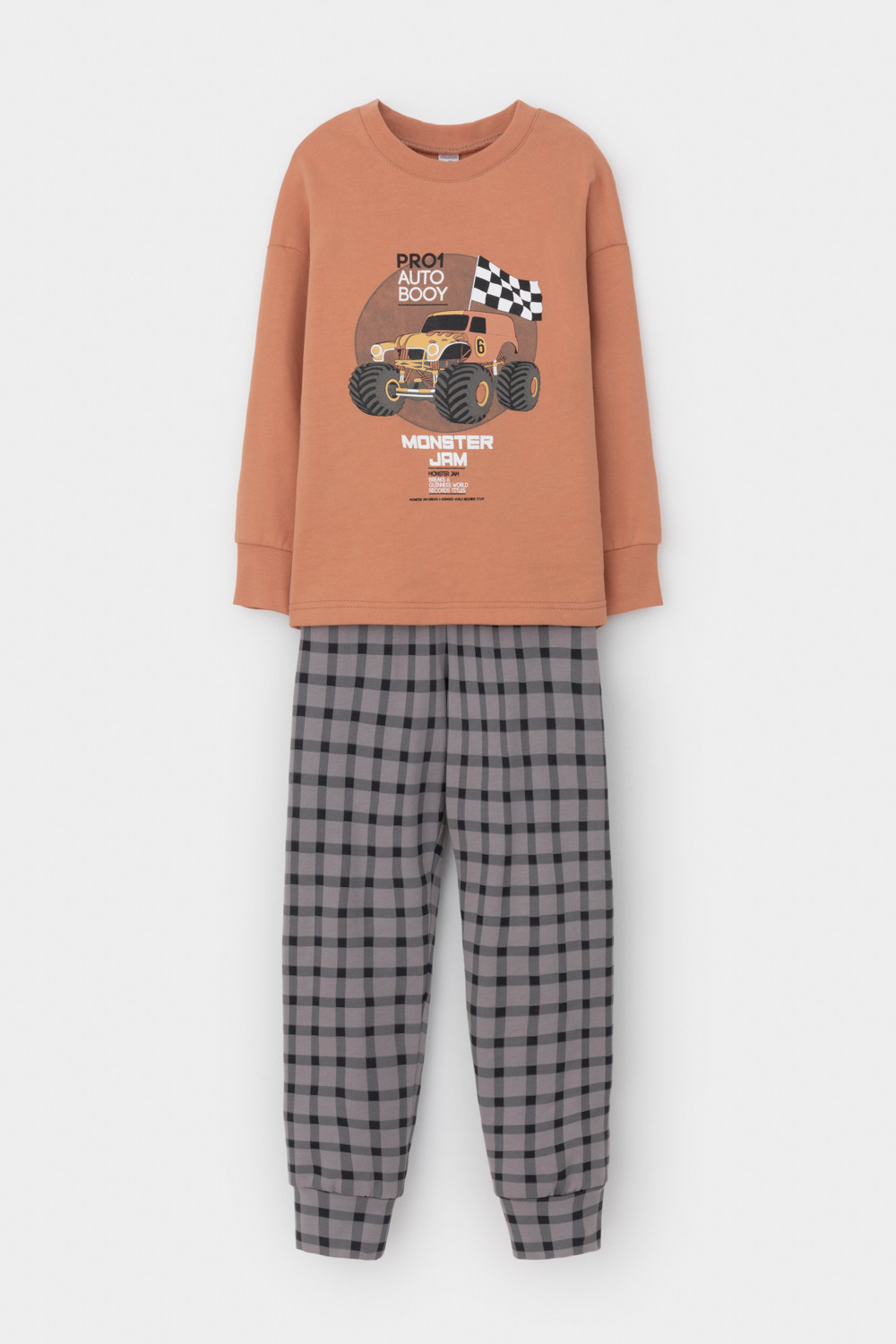 Пижама для мальчика, артикул: К 1567, цвет: коричневый, фото 2