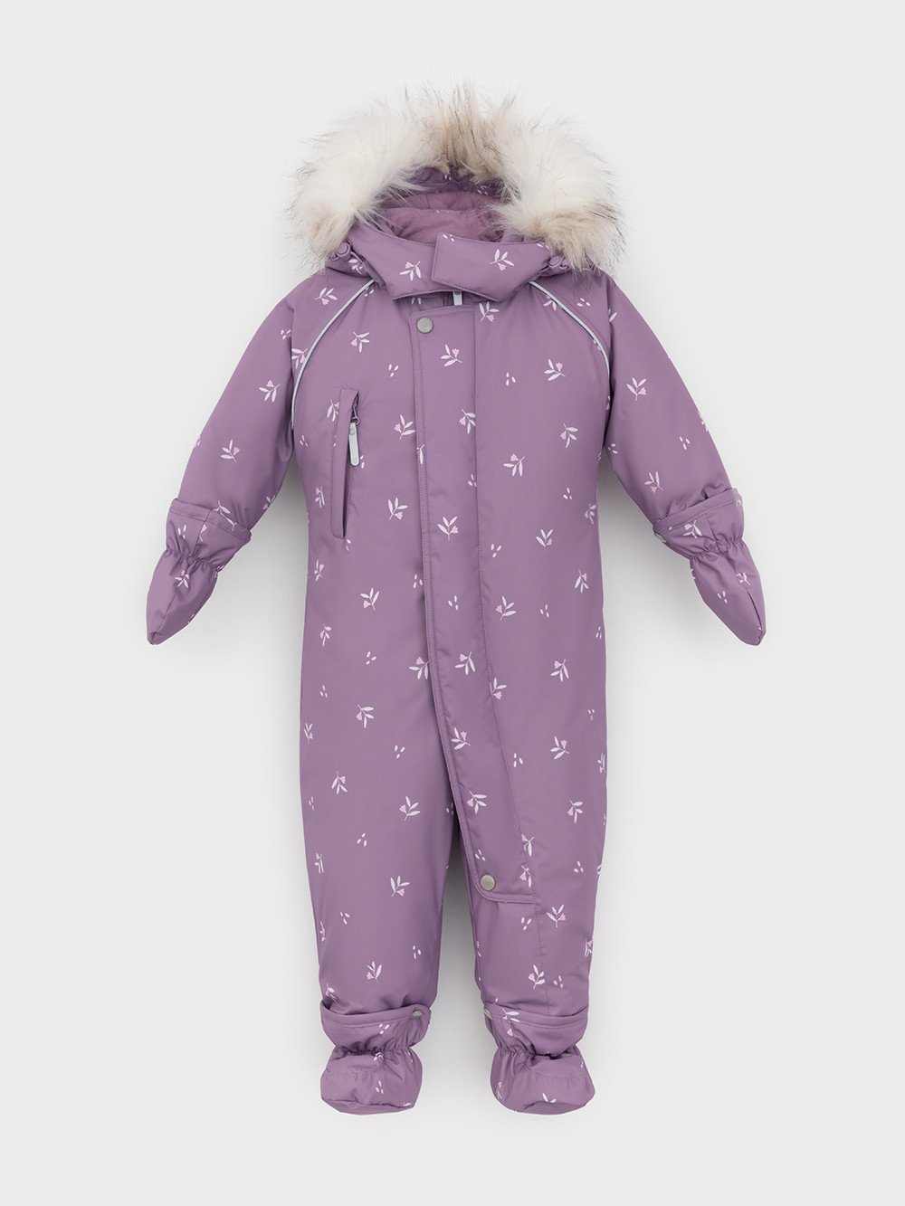 Комбинезоны утепленные для девочки, артикул: ВК 60116/н/13 Ал, цвет: бордовый, фото 2