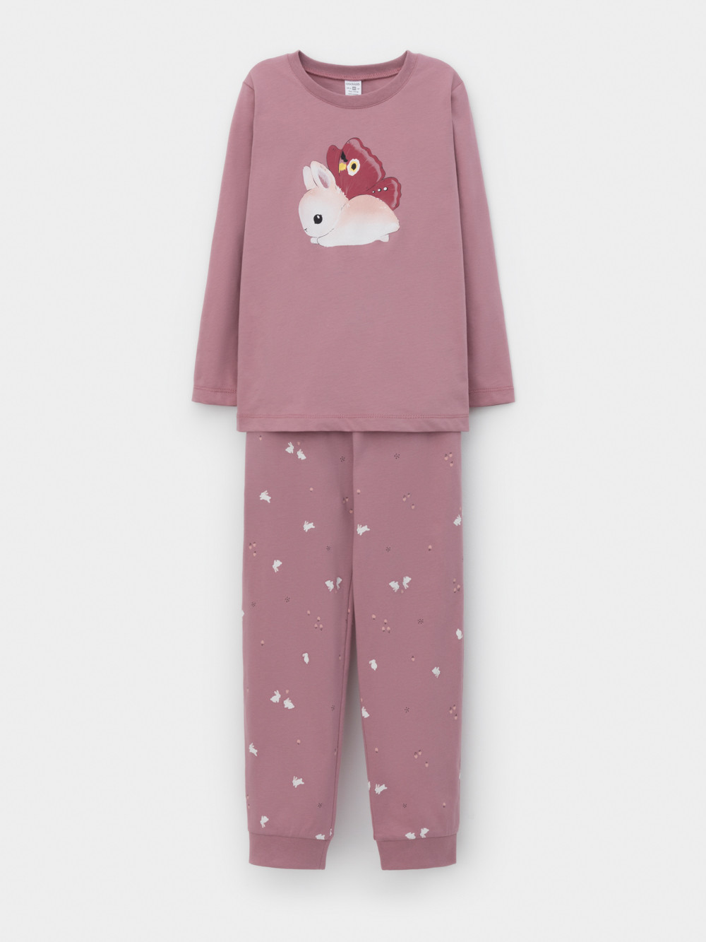 Пижама для девочки, артикул: К 1606, цвет: розовый, фото 2