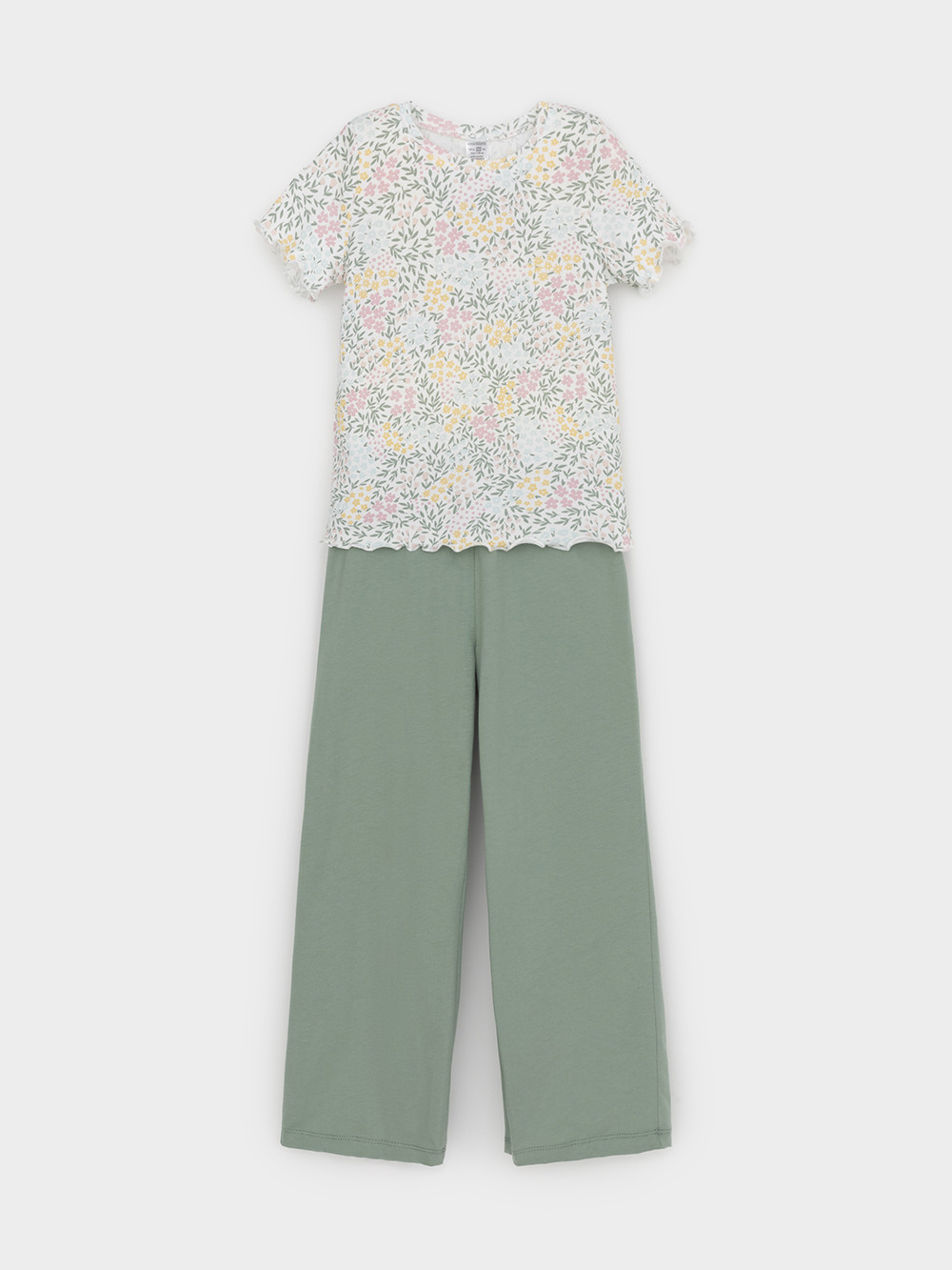 Пижама для девочки, артикул: К 1636, цвет: зеленый, фото 2