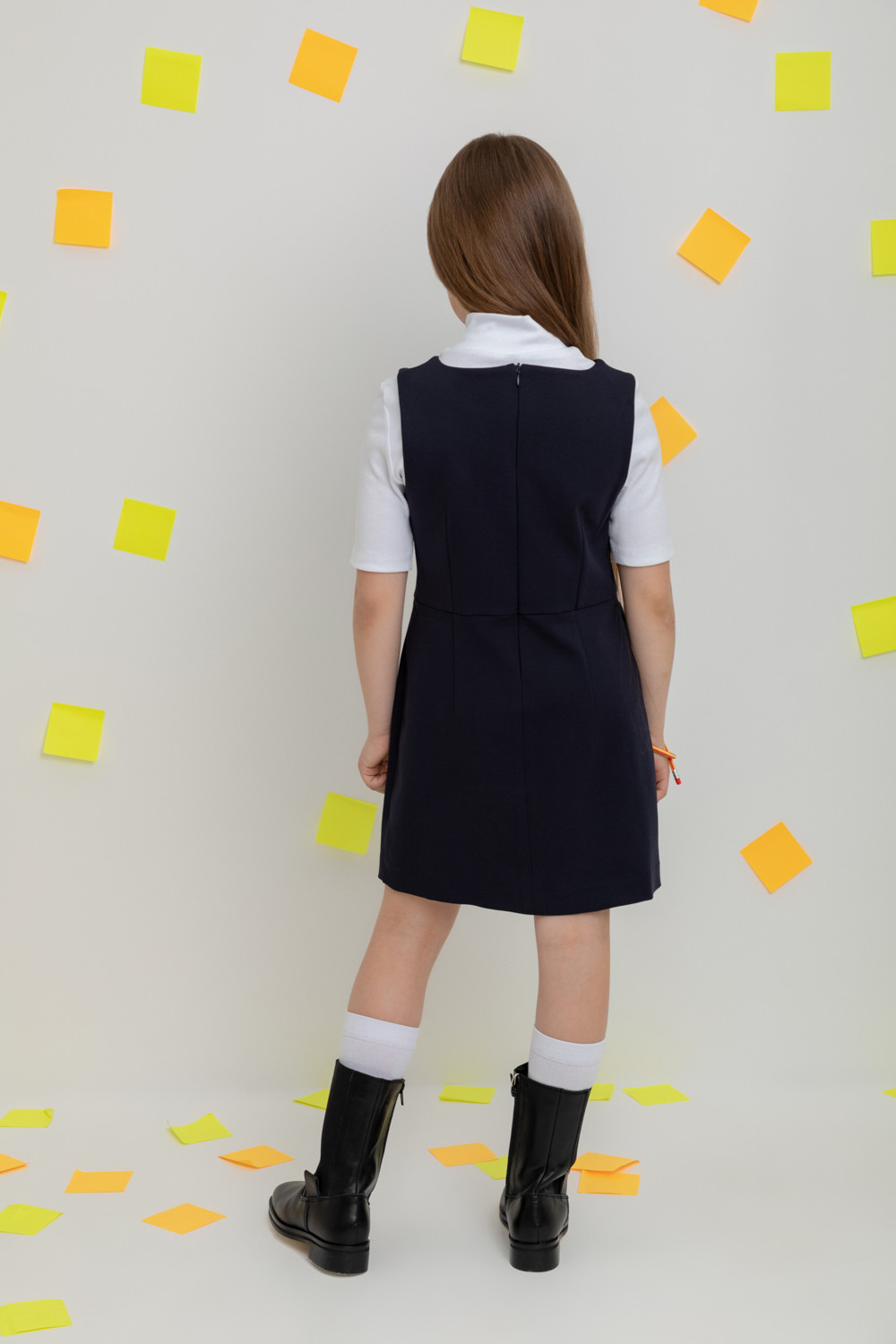 Сарафан для девочки, артикул: К 5731, цвет: синий, фото 2