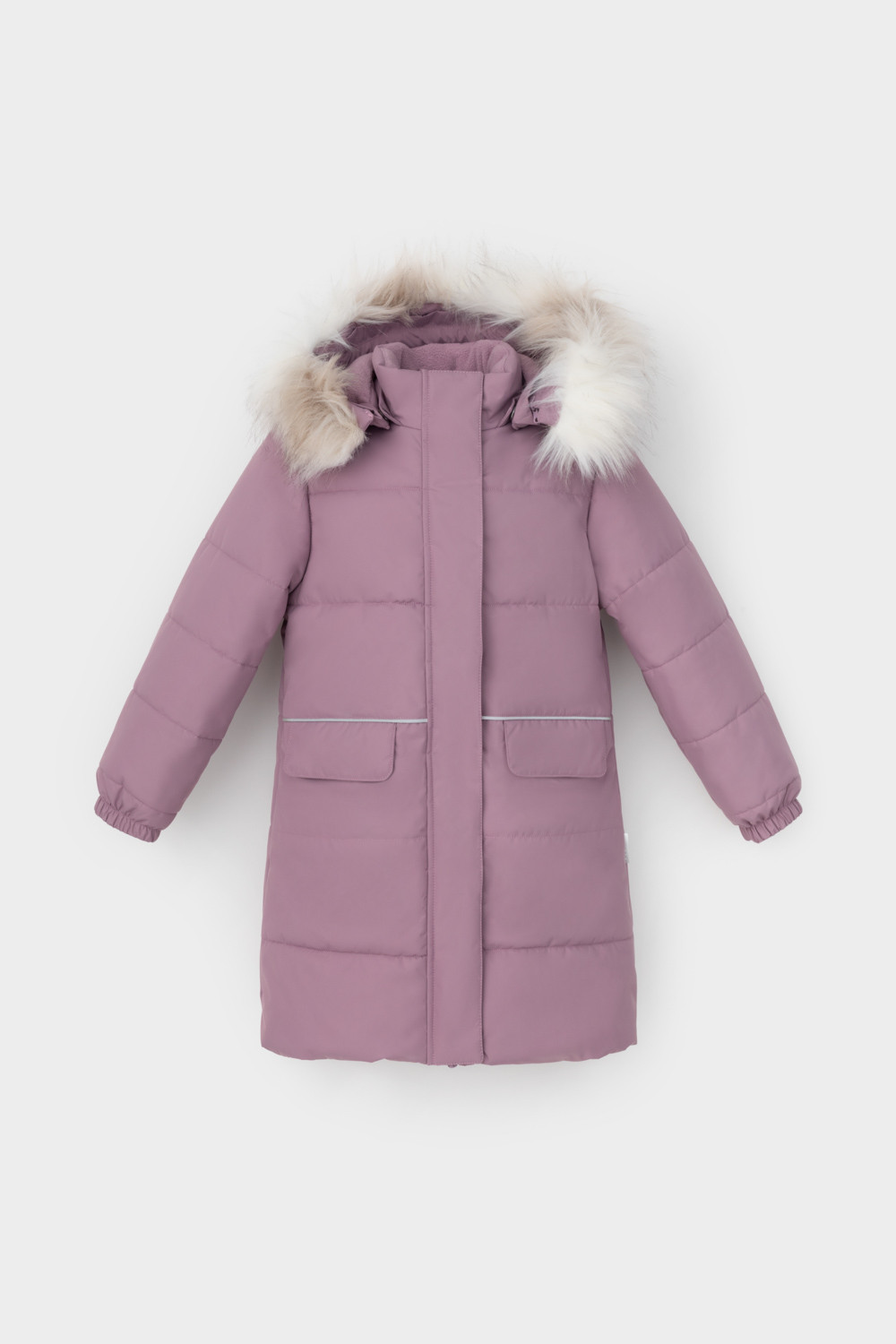 Пальто для девочки, артикул: ВК 38094/7 УЗГ, цвет: фиолетовый, фото 2