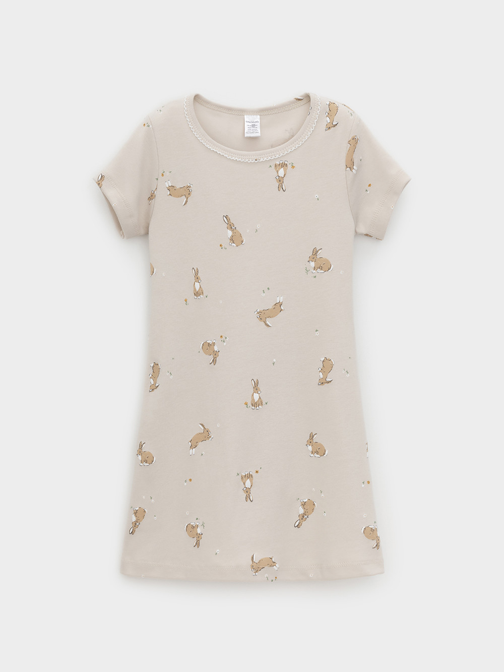 Ночная сорочка для девочки, артикул: К 1156, цвет: бежевый, фото 2