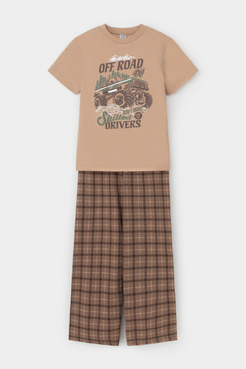 Пижама для мальчика, артикул: К 1599, цвет: бежевый, фото 2