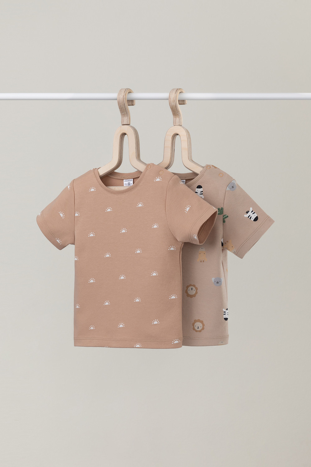 Футболка для новорожденных, артикул: К 301156-2уп, цвет: бежевый, фото 2