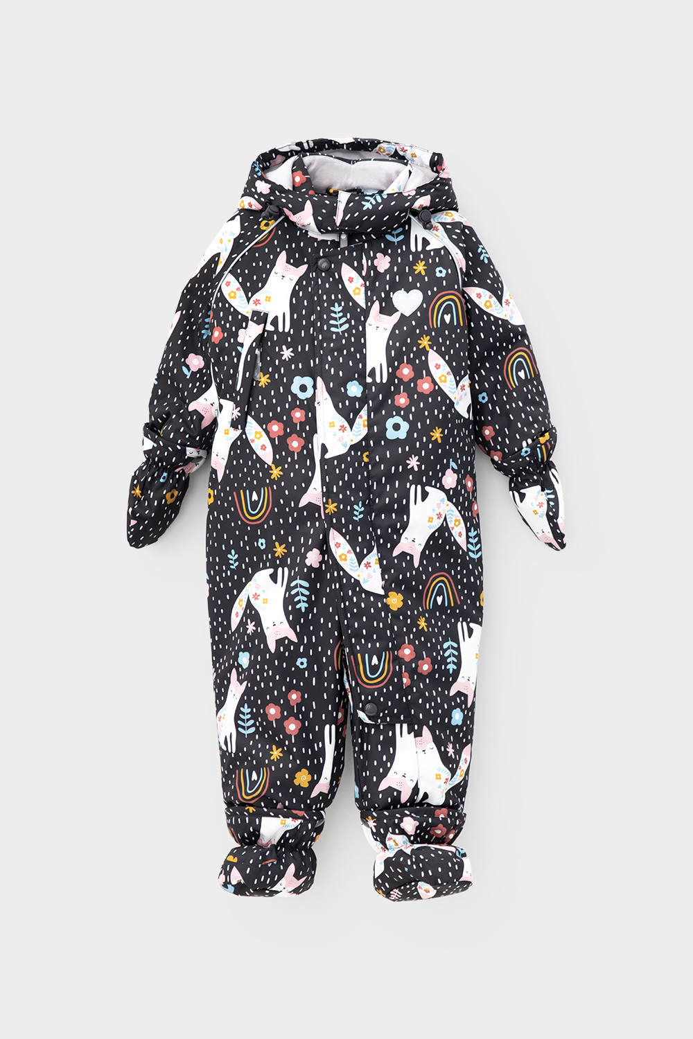 Комбинезоны утепленные для девочки, артикул: ВК 60032/н/29 Ал, цвет: темно-серый, фото 2