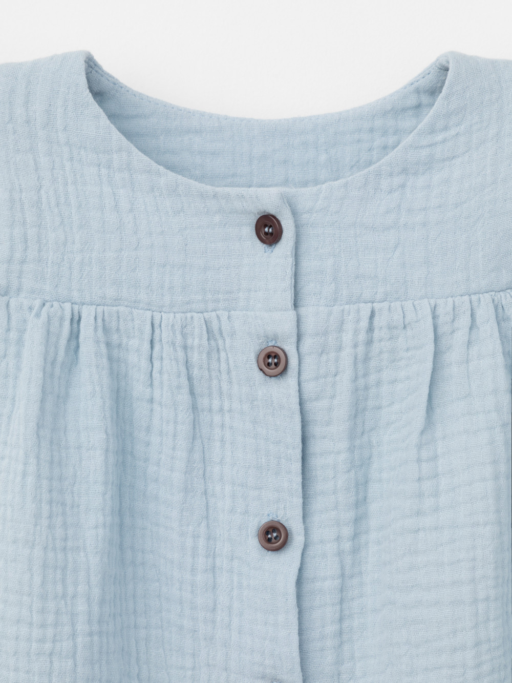 Полукомбинезон для девочки, артикул: ТК 62016, цвет: голубой, фото 2