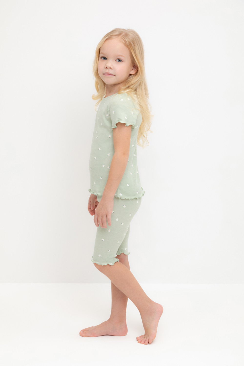 Пижама для девочки, артикул: К 1632, цвет: голубой, фото 3