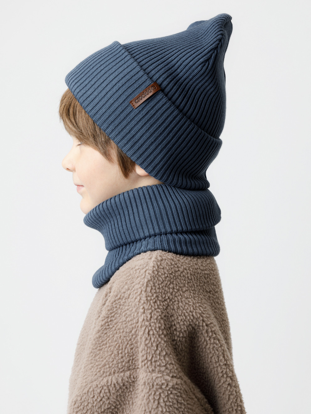 Комплект вязаный для мальчика, артикул: КВ 22019, цвет: синий, фото 3