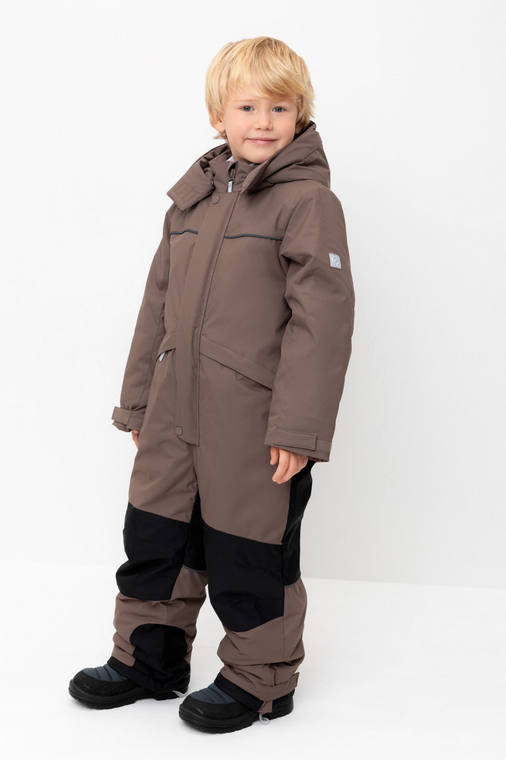 Комбинезоны утепленные для мальчика, артикул: ВК 60101/5 ГР (122-158), цвет: кофейный, фото 3