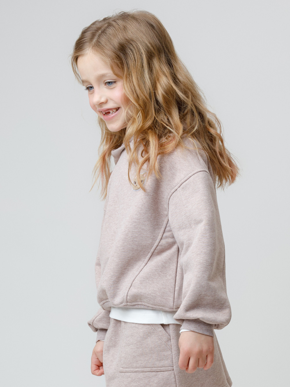 Худи для девочки, артикул: КР 302811, цвет: кофейный, фото 3