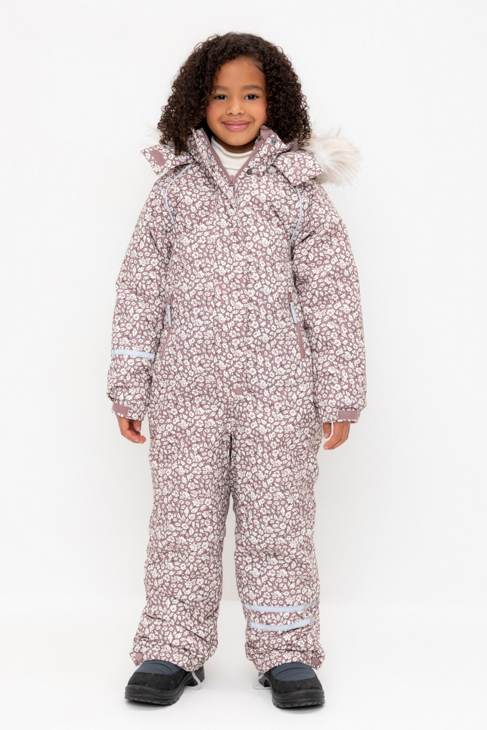 Комбинезоны утепленные для девочки, артикул: ВК 60097/н/1 ГР, цвет: розовый, фото 3