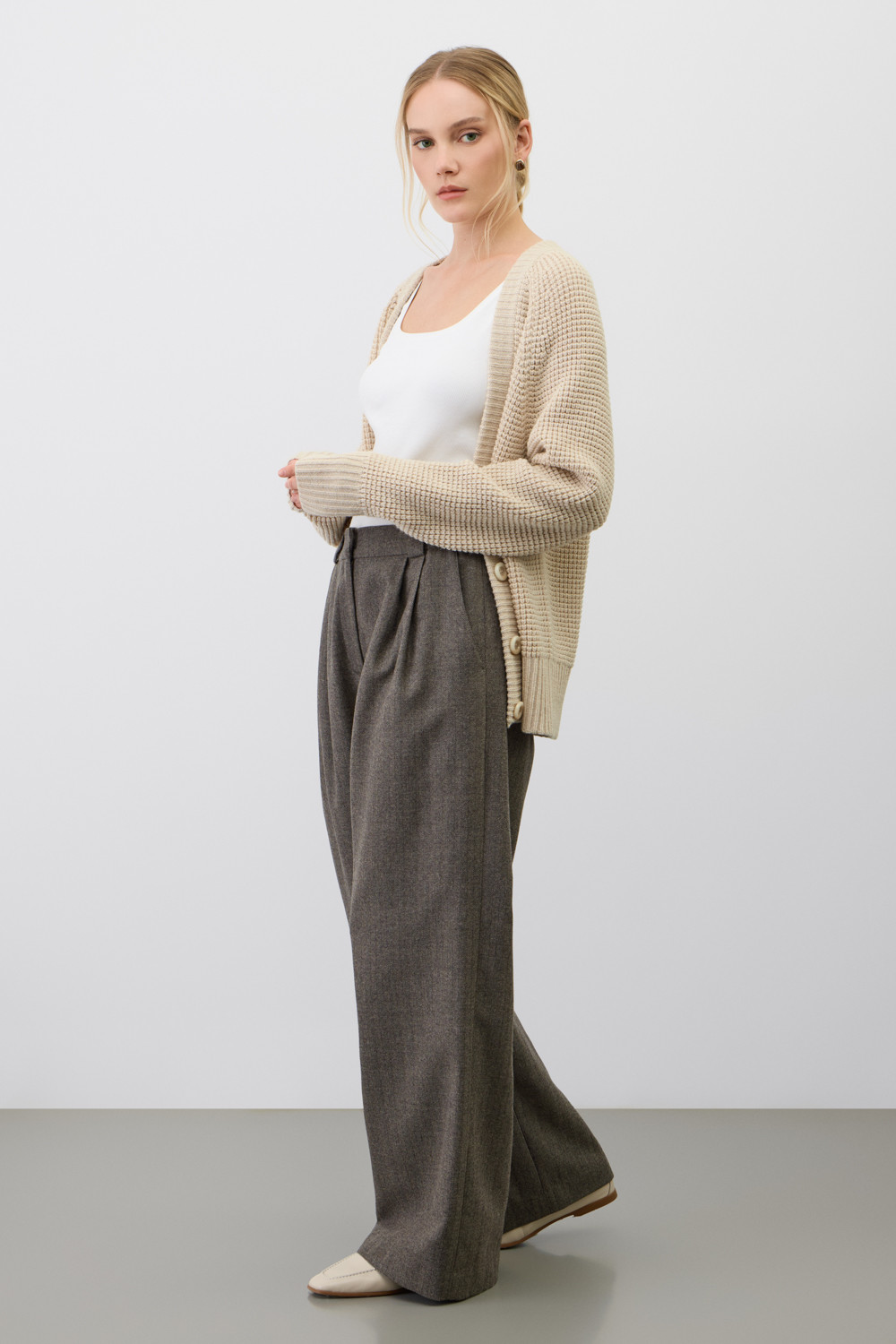 Брюки женские для мам, артикул: ЕТ 40021, цвет: серый, фото 3