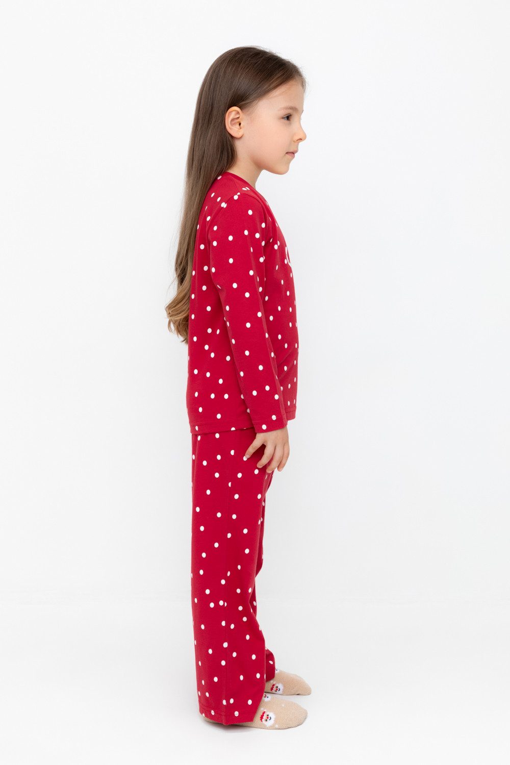 Пижама для девочки, артикул: К 1639, цвет: красный, фото 3
