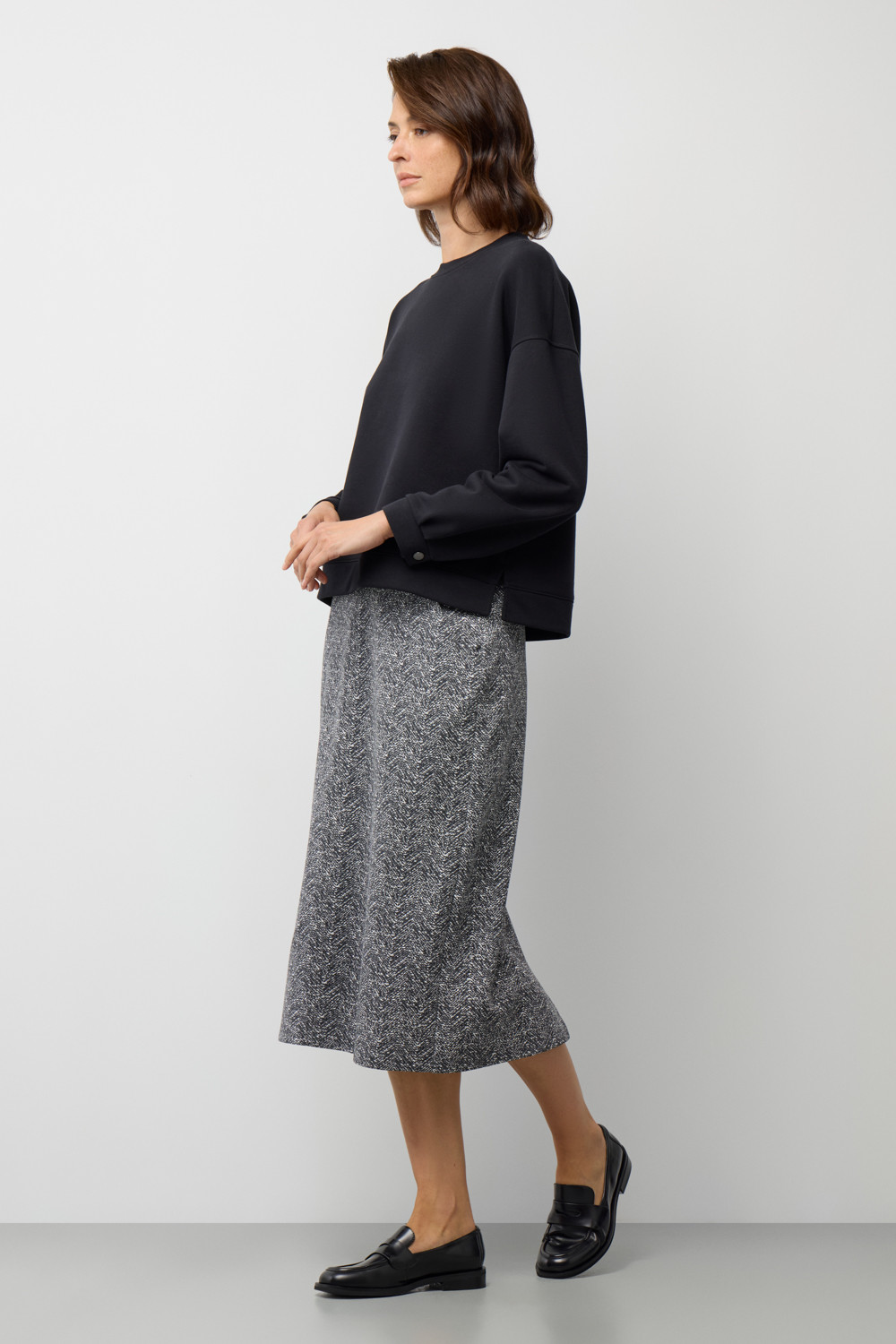 Юбки женские для мам, артикул: ЕВТ 7033, цвет: темно-серый, фото 3