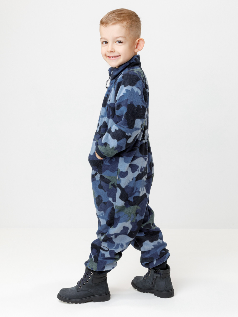 Комбинезон для мальчика, артикул: ФЛ 60005/н/11 ГР, цвет: синий, фото 3