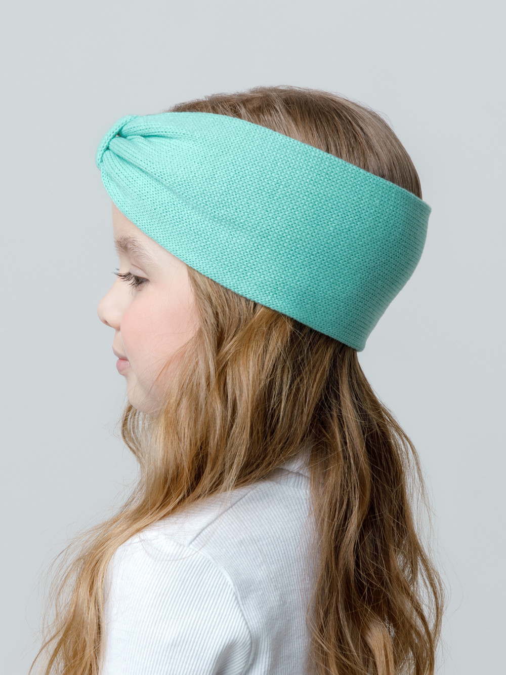 Шапка для девочки, артикул: КВ 20378/25, цвет: бирюзовый, фото 3