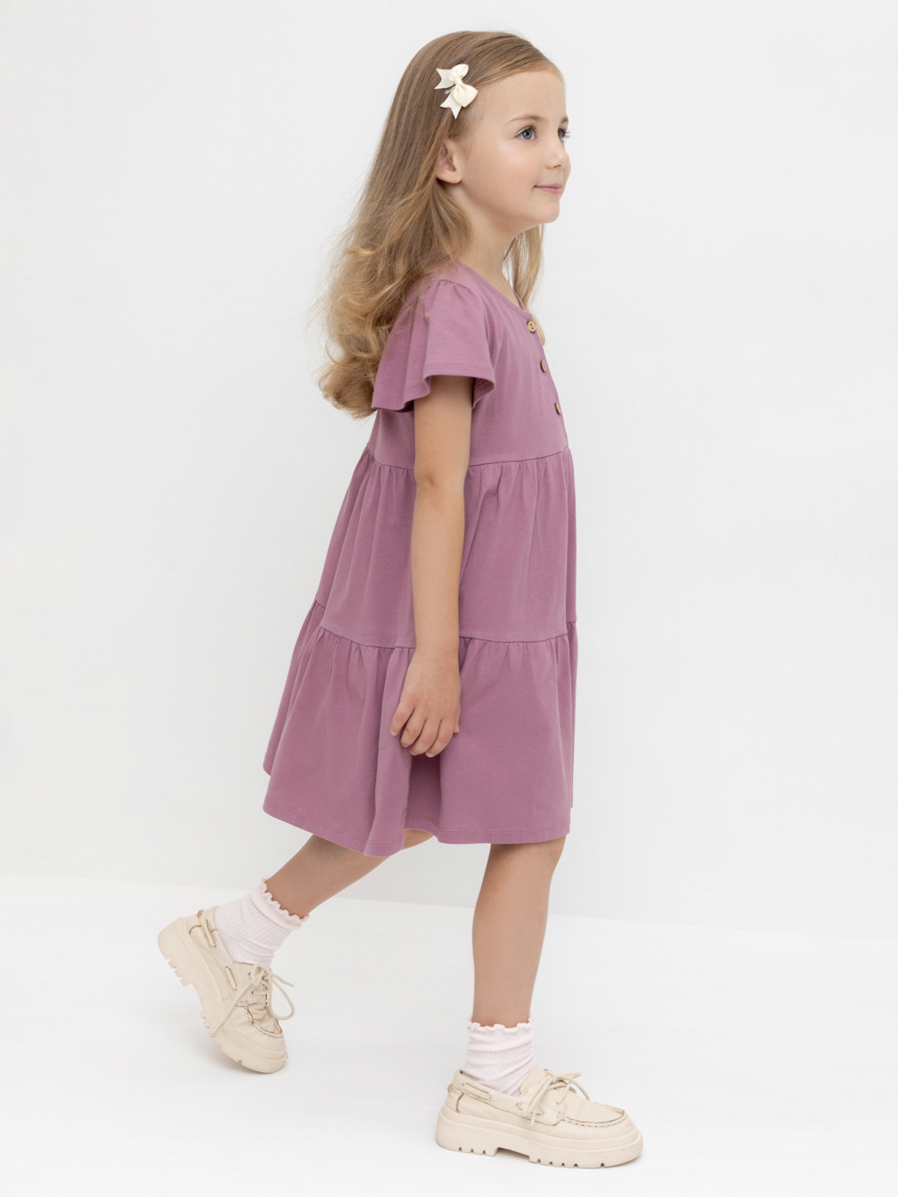 Платье для девочки, артикул: КР 5927-1, цвет: бордовый, фото 2