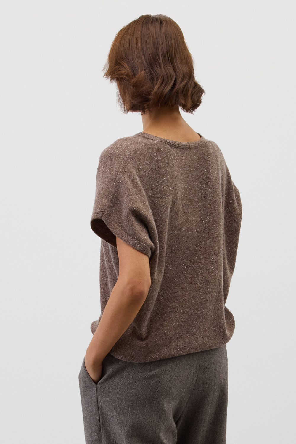 Джемперы женские для мам, артикул: ЕВ 30276/ш, цвет: коричневый, фото 3