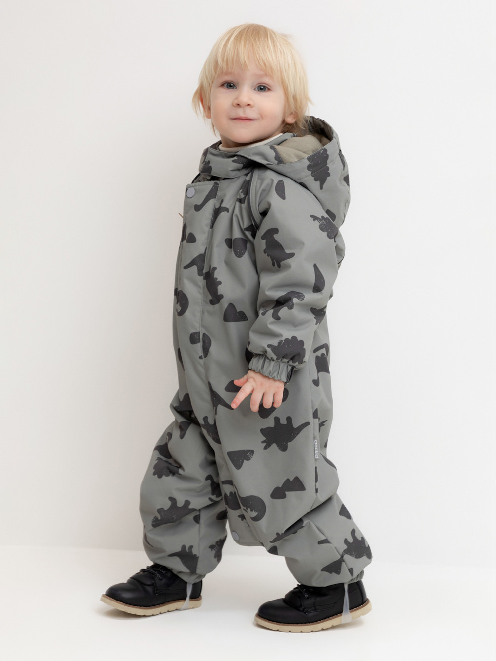 Комбинезоны утепленные для мальчика, артикул: ВК 60085/н/64 Ал, цвет: зеленый, фото 3